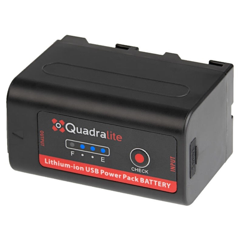 Quadralite NP-F970 7,2 V 7800 mAh 56,2 Wh akumulator USB Outlet